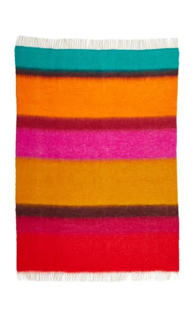 Los Encajeros Matisse Candy Mohair Blanket In Multi