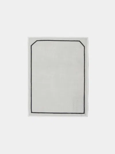 Los Encajeros Octo Embroidered Linen Cocktail Napkins (set Of 6)  Abask Gift Set In Gray