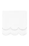 Los Encajeros Perlas Cotton Bath Towel In White