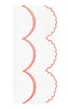 Los Encajeros Perlas Cotton Guest Towel In Red