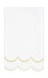 Los Encajeros Perlas Cotton Hand Towel In Neutral