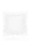 Los Encajeros Perlas Satin Euro Sham In White