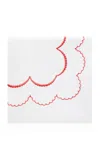 Los Encajeros Perlas Satin Queen Duvet Cover In Red