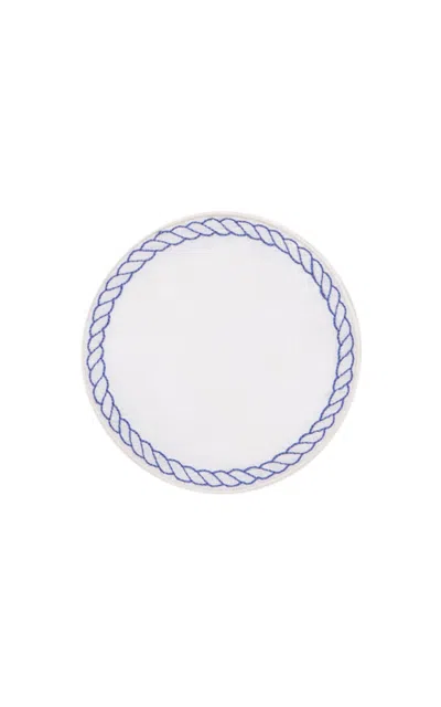 Los Encajeros Set Of Four Bowline White/navy Coasters In Multi