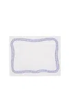 Los Encajeros Set Of Four Bowline White/navy Cocktailnapkins In Multi