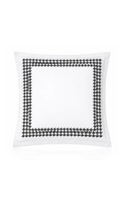Los Encajeros Wales Cotton Satin King Sham In Black