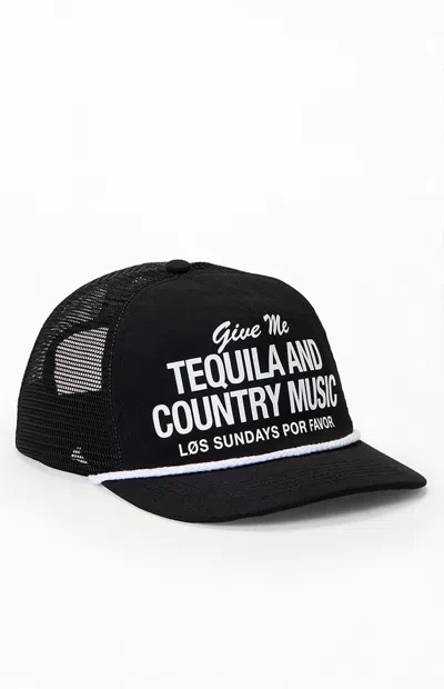 Los Sundays Black Tequila And Country Music Snapback Hat