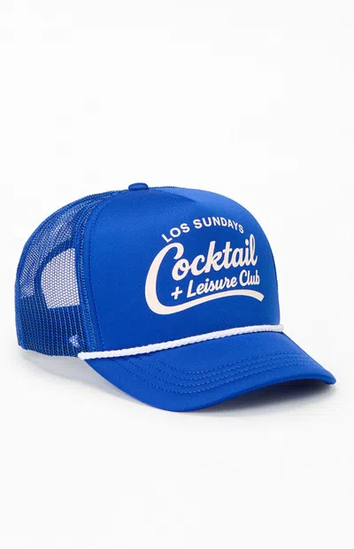 Los Sundays Cocktail And Leisure Club Trucker Hat In Blue