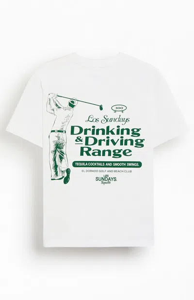 Los Sundays Drinking Range T-shirt In White