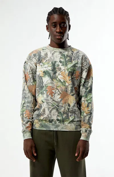 Los Sundays Men's Camo Tequila Country Music Crew Neck Sweatshirt In Camouflage In Multi