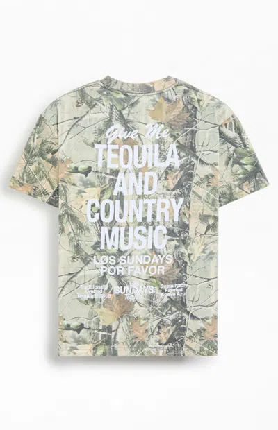 Los Sundays Men's Camo The Tequila & Country Music T-shirt In Camouflage In Multi