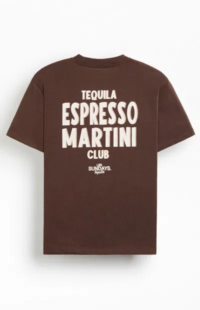 Los Sundays Men's Espresso Martini Club T-shirt In Brown
