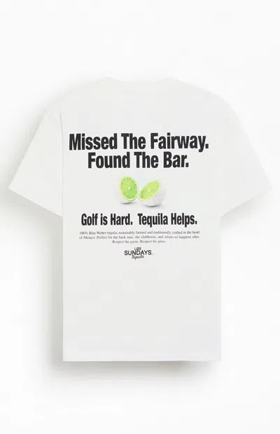 Los Sundays Men's Fairway Golf T-shirt In White