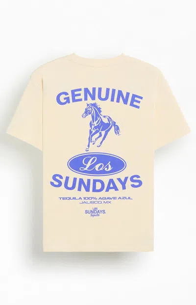 Los Sundays Men's Genuine Sundays T-shirt In Off White