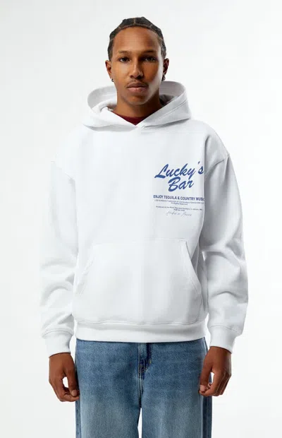 Los Sundays Men's Lucky's Bar Hoodie In White