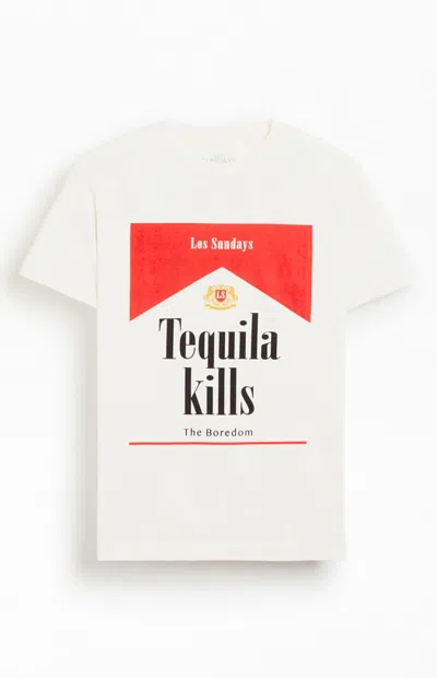 Los Sundays Men's Tequila Kills T-shirt In White