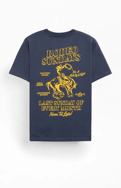 Los Sundays Men's The Rodeo Sundays T-shirt In Navy In Blue