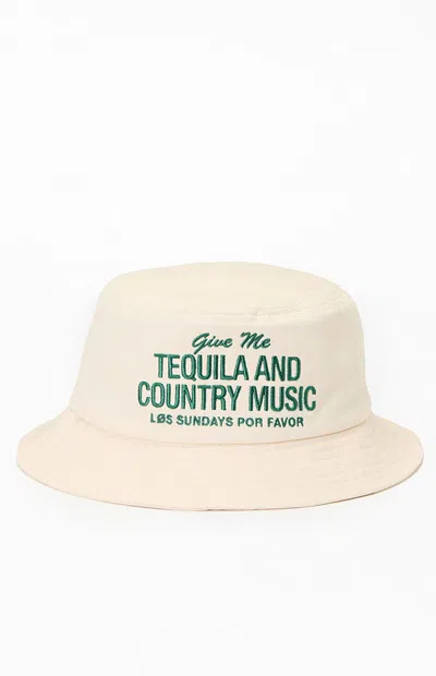 Los Sundays Off White Tequila And Country Music Bucket Hat In Neutral