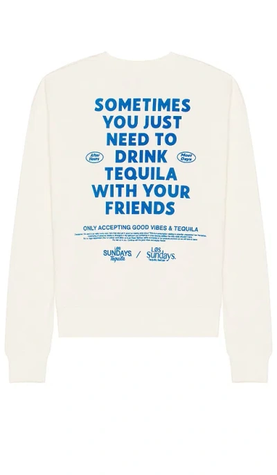 Los Sundays The Sometimes Crewneck In White