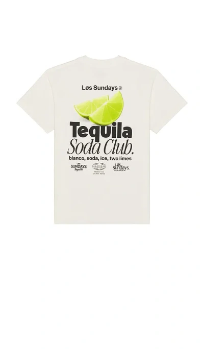 Los Sundays The Tequila Soda Club Tee In Off White