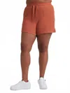 Losano Eco-comb Drawstring Short In Baked Clay In Multi