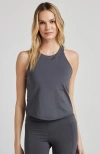 Losano High Neck Tank In Charcoal