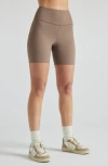 Losano Renew Rib Biker Short In Pine Bark