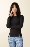 LOSANO LOSANO STREAMLINED LONG SLEEVE TOP