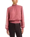 Lost And Wander Fable Charm Mock Neck Top In Pink