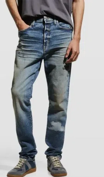 Pre-owned Lost Daze $850  Men's Blue Portal Smiley Graphic Jeans Pants Size 36