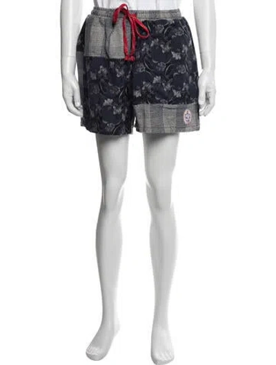 Pre-owned Lost Daze Printed Jogger Shorts In Gray
