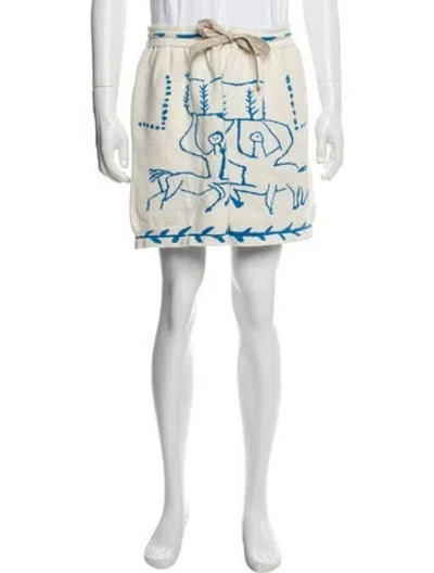 Pre-owned Lost Daze Printed Jogger Shorts In Neutral