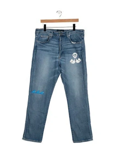 Pre-owned Lost Daze Straight-leg Jeans In Blue