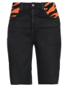Lost Daze Woman Denim Shorts Black Size 27 Cotton, Elastane In Black