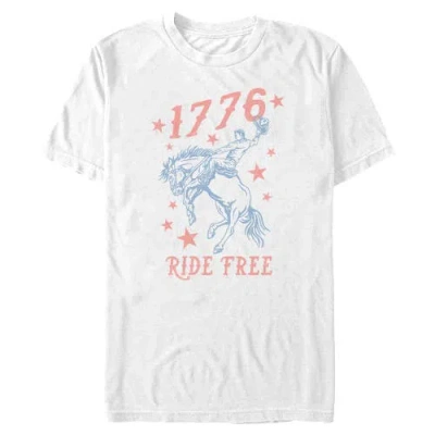 Lost Gods 1776 Cowboy Ride Free Graphic T-shirt In White