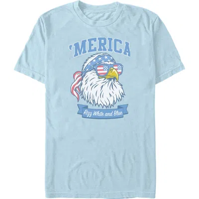 Lost Gods America Cool Bald Eagle Graphic T-shirt In Blue