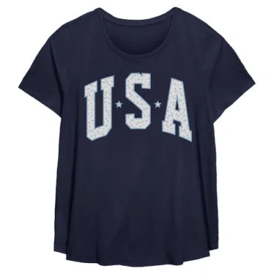 Lost Gods American Blooms  Graphic T-shirt In Blue