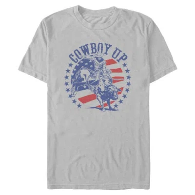 Lost Gods American Cowboy Up Graphic T-shirt In Ice Grey