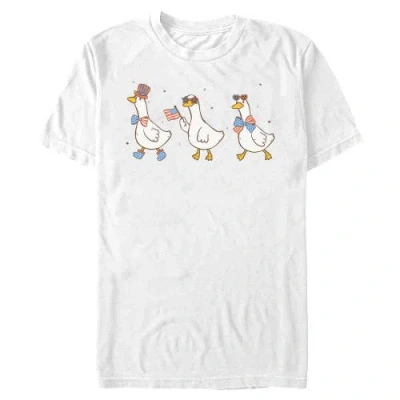 Lost Gods Americana Geese Lineup Graphic T-shirt In White