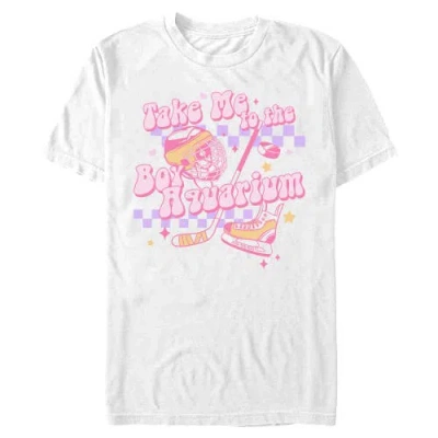 Lost Gods Boy Aquarium Hockey Collage  Graphic T-shirt In White