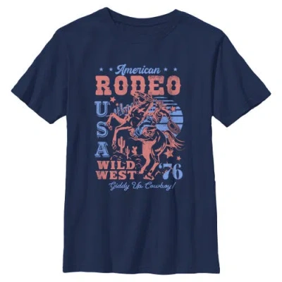 Lost Gods Kids' Boy's  American Rodeo Wild West Graphic T-shirt In Blue