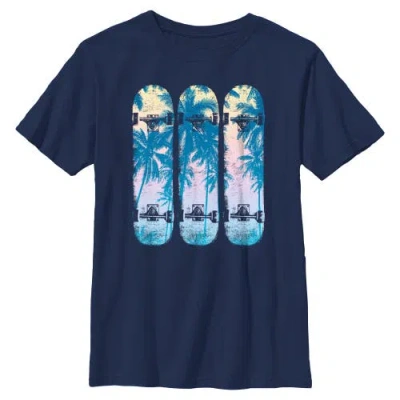 Lost Gods Kids' Boy's  Paradise Skates Graphic T-shirt In Blue