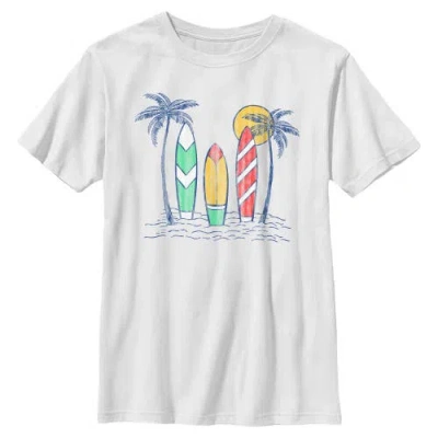 Lost Gods Kids' Boy's  Surf And Beach Graphic T-shirt In White