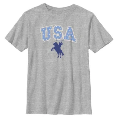 Lost Gods Kids' Boy's  Usa Star Rodeo Graphic T-shirt In Gray