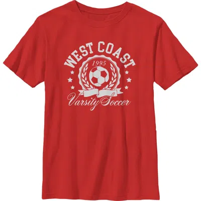 Lost Gods Kids' Boy's  West Coast Varsity Soccer Graphic T-shirt In Red