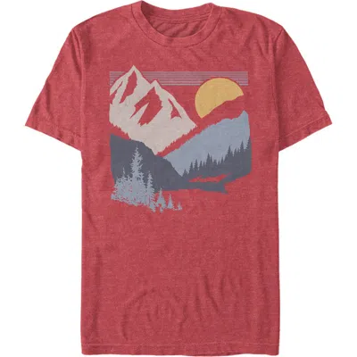 Lost Gods Dusk Valley Sunset  Graphic T-shirt In Red