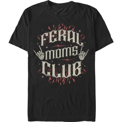 Lost Gods Feral Moms Club Distressed  Graphic T-shirt In Black