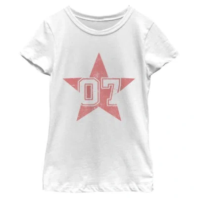 Lost Gods Kids' Girl's  Number 07 Star Graphic T-shirt In White