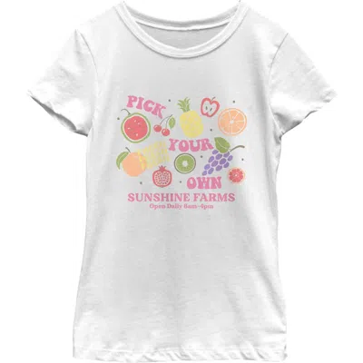 Lost Gods Kids' Girl's  Pick Your Own Sunshine Farms Graphic T-shirt In White
