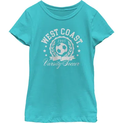 Lost Gods Kids' Girl's  West Coast Varsity Soccer Graphic T-shirt In Blue